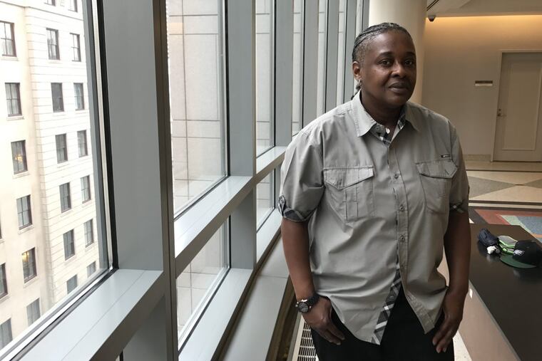 Paulette Carrington, one of the first women juvenile lifers to be released from prison, visits the Philadelphia Criminal Justice Center for a hearing for Shavonne Robbins, another woman lifer.