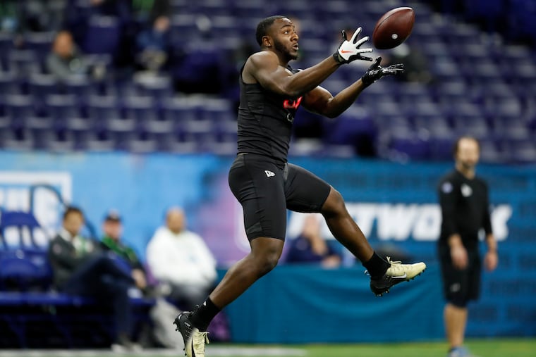 Davion Taylor looked good catching the ball in this scouting combine drill, but he created no turnovers in two seasons at Colorado.