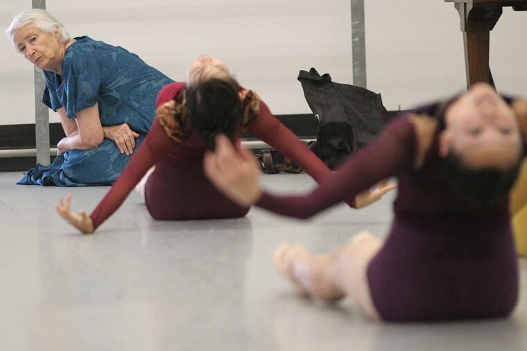 Brigitta Herrman (rear) in rehearsal with BalletX for "Beautiful Decay", the company's first evening-length work. CHARLES FOX / Staff Photographer