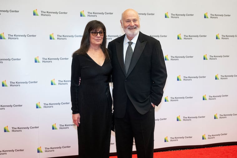 Rob Reiner and Michele Reiner arrive on the red carpet at the State Department for the Kennedy Center Honors gala dinner in 2023.