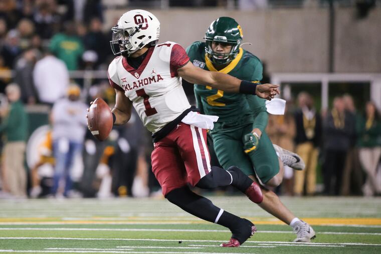 Oklahoma quarterback Jalen Hurts (1) and his Sooners teammates have an uphill climb to a College Football Playoff berth.