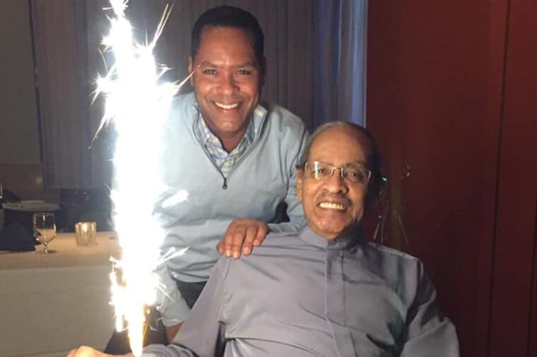 Mr. Nelson (right) was close with his son, Rob.