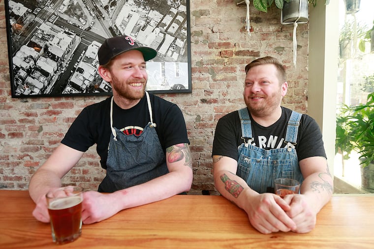 Pat O'Malley (left) and Scott Schroeder at The Hungry Pigeon, 743 S 4th St., Wednesday March 30, 2016.