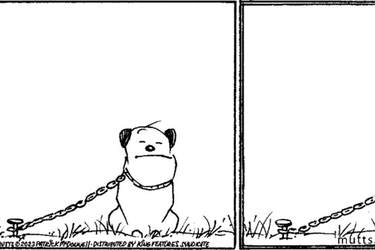 This image released by Hearst shows the comic strip Mutts, by cartoonist Patrick McDonnell.