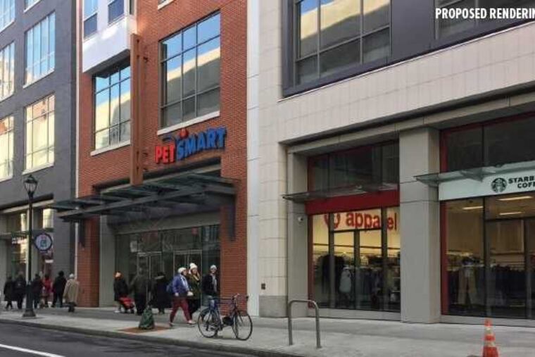 What the new PetSmart store on 1122 Chestnut Street in Center City will look like.