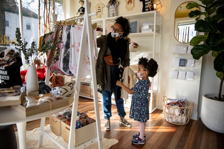 Shopping at Buddha Babe, a Black-woman-owned boutique in West Mount Airy.