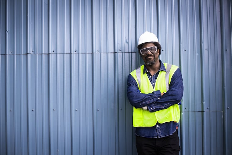 "United Shades of America" host W. Kamau Bell, dressed for a visit to the Covanta incineration plant in Chester, in Sunday's episode the CNN documentary series, "Toxic America," which looks at environmental issues in Philadelphia and Chester.