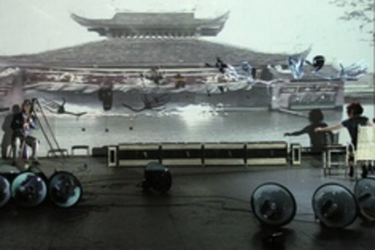 Verdensteatret, a Norwegian collective, performs "Louder." The group contains people from different fields, and the show contains 32 enormous amplifiers.