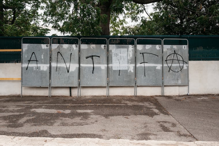 Graffiti reading “antifa” in Toulon.