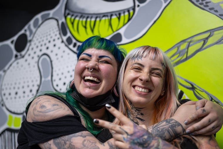 Laughing on South Street.