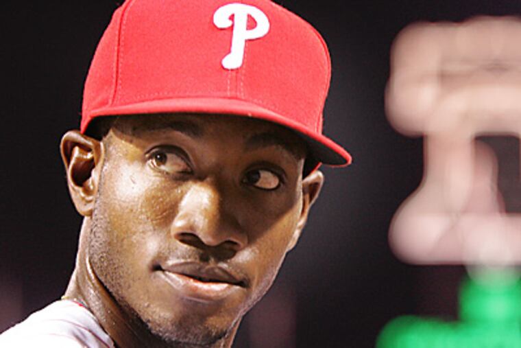 Domonic Brown had 2 hits and 2 RBI in his debut with the Phillies. (David M Warren/Staff Photographer)