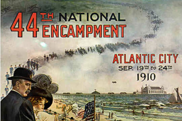 A poster from the 1910 gathering in Atlantic City. As many as 30,000 Civil War veterans and their families attended the event.A grassroots group hopes to raise $2,500 to place a historical marker on the Boardwalk near Steel Pier in September.