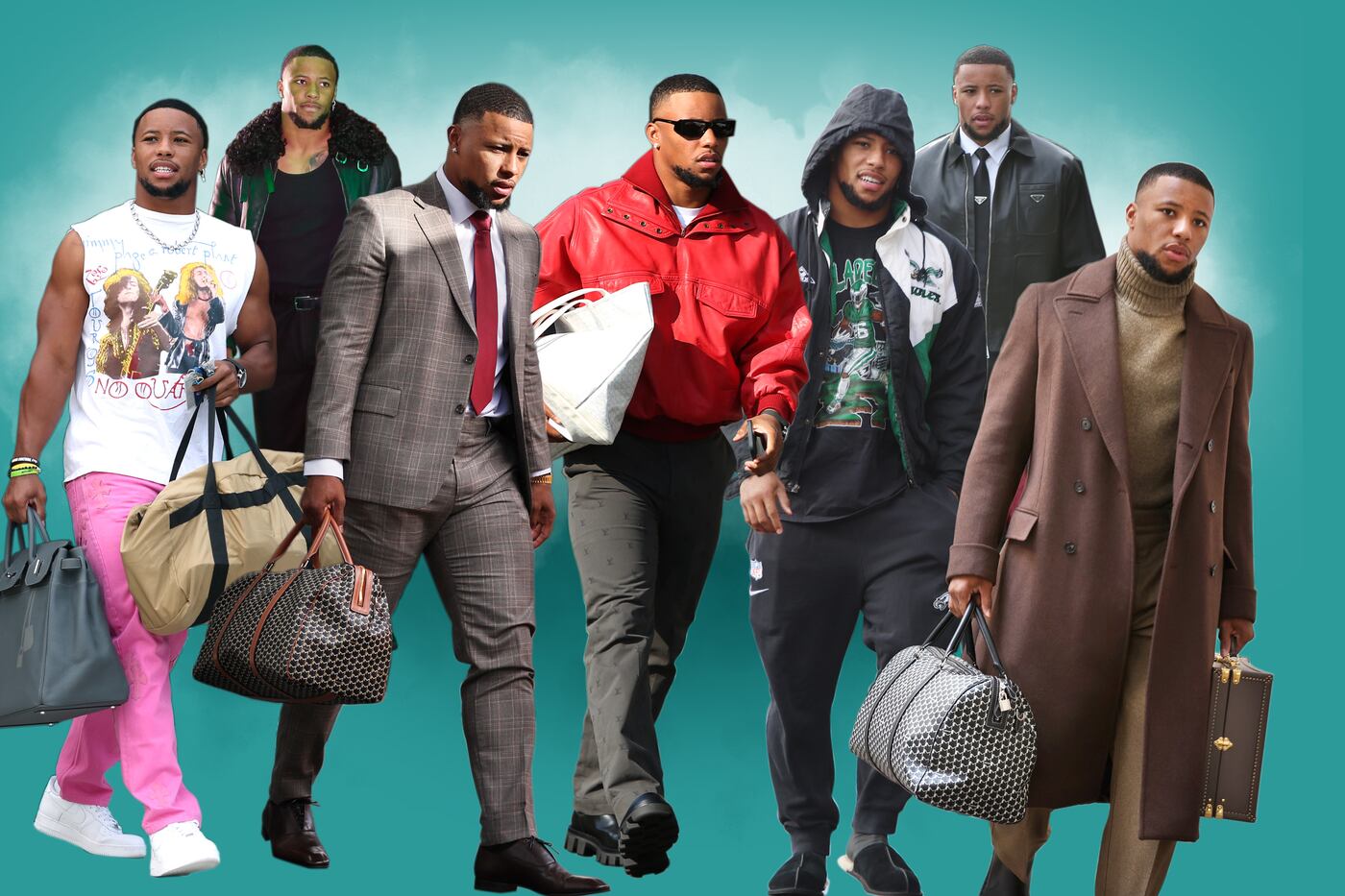 The Eagles RB’s style during the 2024 season The Eagles RB’s style during the 2024 season