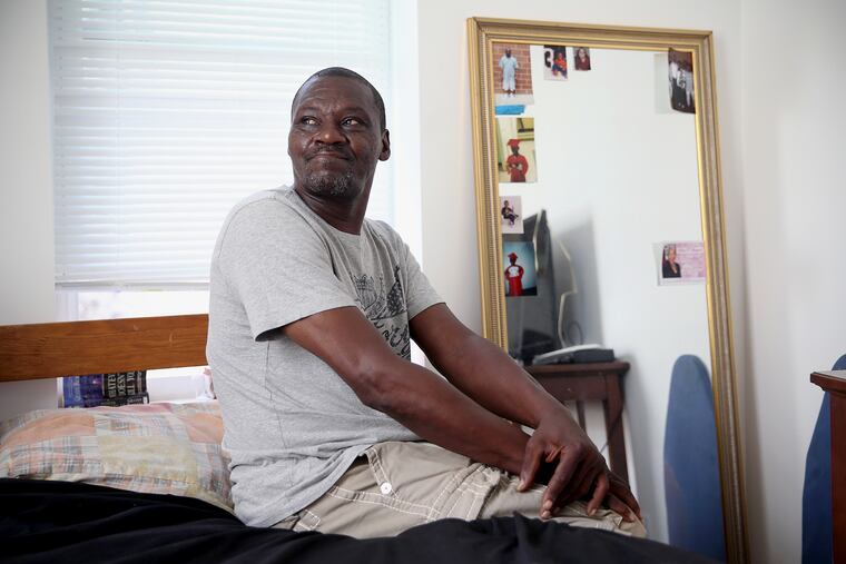John Boyd sits in the bedroom in the first permanent home he's had in 25 years. Boyd, 61, became a household name in Pennsylvania politics last week, when Sen. Katie Muth had to shout over her colleagues to read his testimony about the General Assistance program.