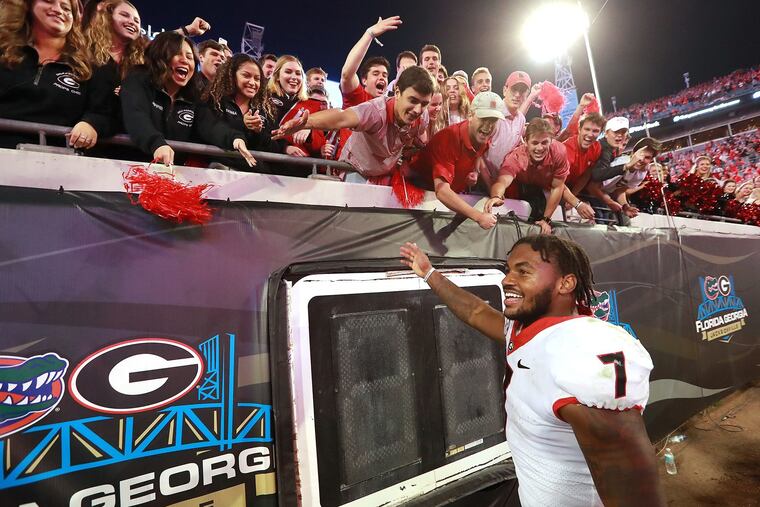 In 2016, St. Joseph’s Prep running back D’Andre Swift starred in a slick “Rocky” takeoff that revealed Georgia as his landing place. He has gone on to star for the Bulldogs.