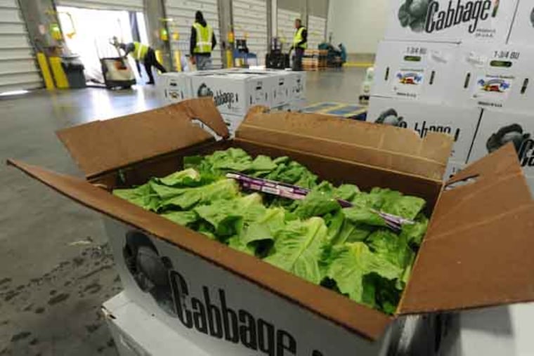 Albert's Organics in Logan Township, NJ, on June 19, 2013. Here, organic lettuce from Pennsylvania. ( APRIL SAUL / Staff )