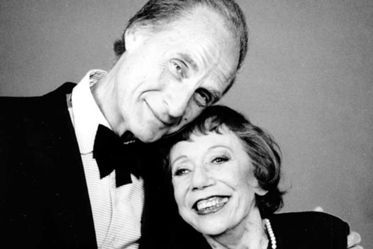 Sid Caesar and Imogene Coca after she won a lifetime achievement in comedy award in 1988.