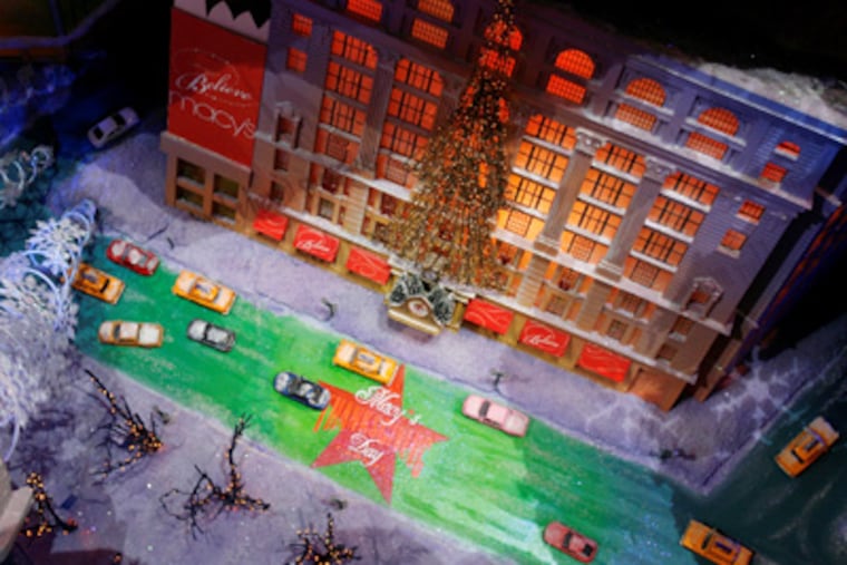 A holiday window at Macy's is seen in New York on Monday. (AP Photo/Seth Wenig)
