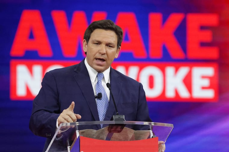 Florida Gov. Ron DeSantis delivers remarks at the 2022 Conservative Political Action Conference at the Rosen Shingle Creek in Orlando, Fla., in February 2022.