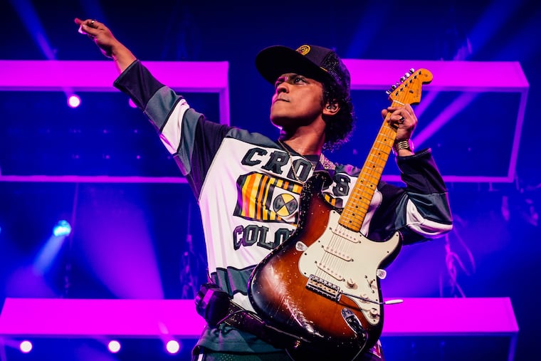 Bruno Mars on the 24K Magic Tour in Detroit