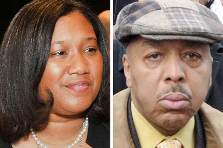 District Attorney Seth Williams announced on Tuesday charges against state Reps. Vanessa Lowery Brown (left) and Ronald G. Waters, (right), both Philadelphia Democrats, for allegedly accepting cash from an undercover operative.