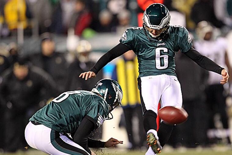 Eagles kicker Alex Henery and punter Donnie Jones. (Yong Kim/Staff Photographer)