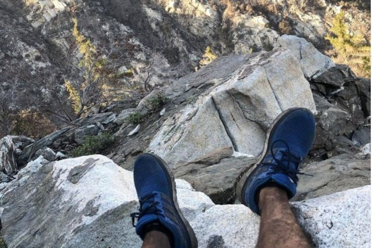 The photo that lost hiker Rene Compean sent to his friend, along with an SOS message, right before his cellphone died.