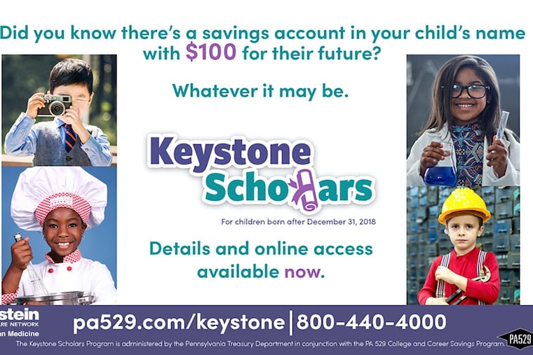 One of the posters for the Keystone Scholars programs used to inform patients by the Einstein Healthcare Network.