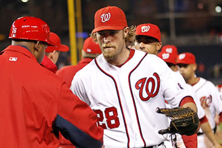 Jayson Werth was booed by Phillies fans at Nationals Park, but had the last word in a 7-4 win. (Manuel Balce Ceneta/AP)