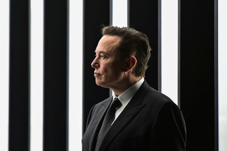 Elon Musk, Tesla CEO, attends the opening of the Tesla factory Berlin Brandenburg in Gruenheide, Germany, March 22, 2022.