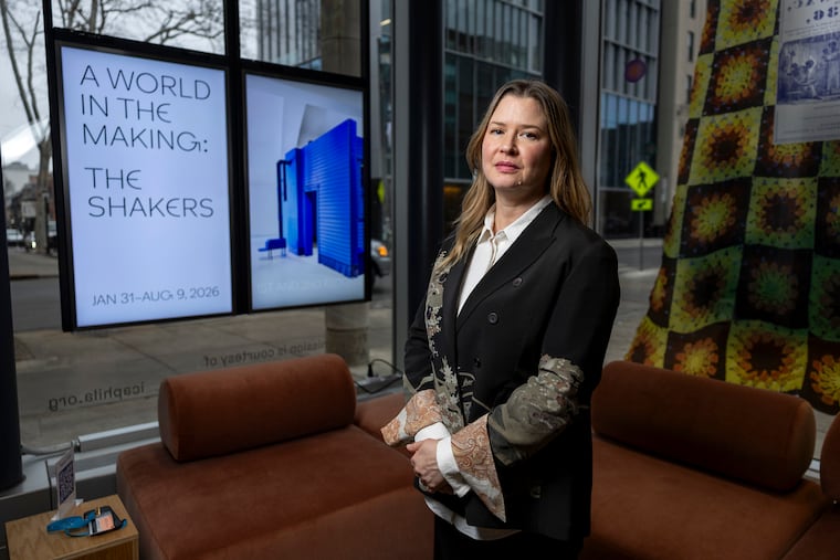 Johanna Burton, ICA director, poses for a portrait at the Institute of Contemporary Art in Philadelphia on Feb. 19, 2026.