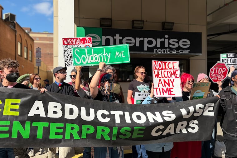 Last week, protesters also gathered at Enterprise’s 36 S 19th Street location and were able to talk to workers and management, Rathmann said. This time, the office was closed and police were already present.