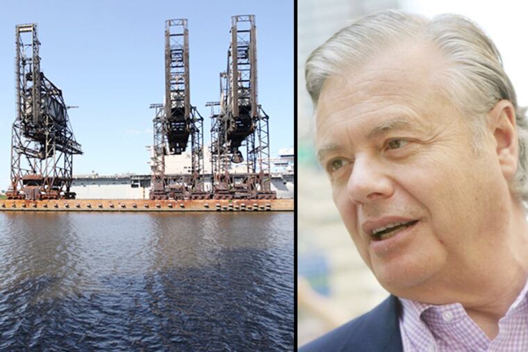Two prominent marine terminal operators with big stakes in the Delaware River each want to manage and control some of the 200 acres known as Southport, on the eastern end of the Navy Yard, and one has hired former state Sen. Vincent J. Fumo. ( Michael Bryant / Staff Photographer )
