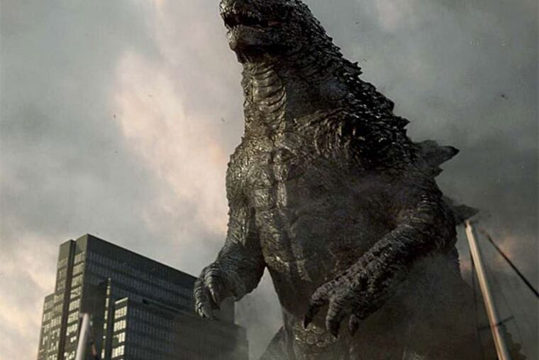 Godzilla stomps all over the Pacific Rim in the latest installment, starring Bryan Cranston, Aaron Taylor-Johnson, and Elizabeth Olsen. (Warner Bros.)