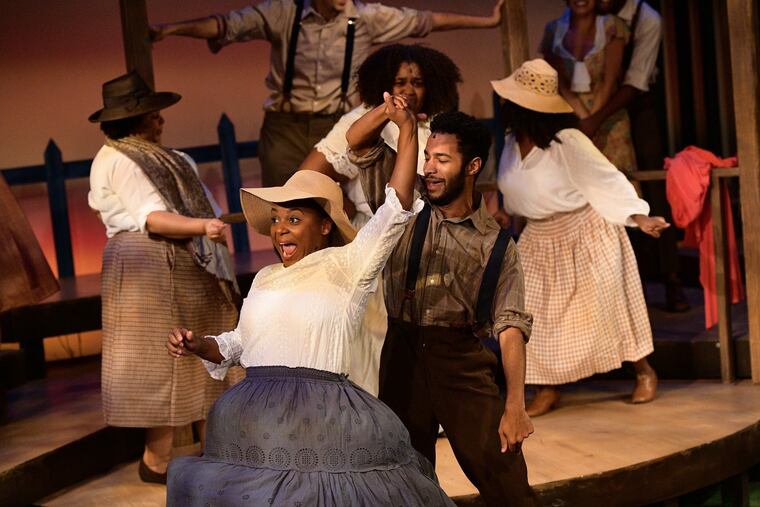 Jordan Dobson (in suspenders) in Theatre Horizon's production of "The Color Purple" in 2018 in Norristown.