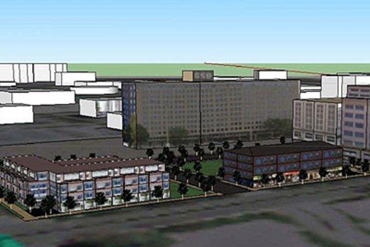 Development at Belmont and City Avenues might look like this if a new zoning plan is approved. Or it might not.