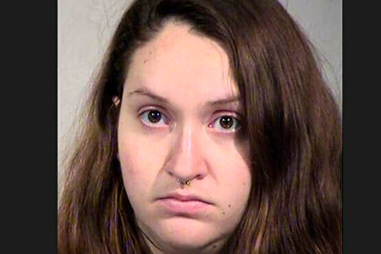 This undated photo provided by the Maricopa County Sheriff's Office shows Samantha Vivier. Vivier has been arrested on suspicion of unlawful disposal of human remains after her newborn baby was found dead inside a bathroom at an Amazon distribution center in southwest Phoenix on Jan. 16, 2019, police announced. (Courtesy of Maricopa County Sheriff's Office via AP)