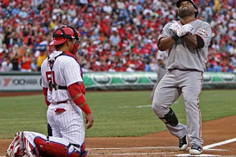 The Giants' Pablo Sandoval crosses the plate after hitting a solo home run on Thursday. (David M Warren/Staff Photographer)