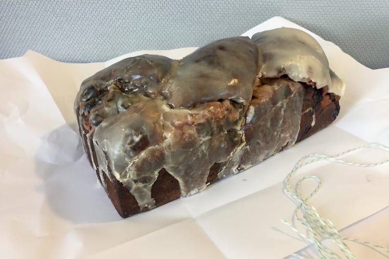 The cranberry babka from the Walnut Street Cafe.