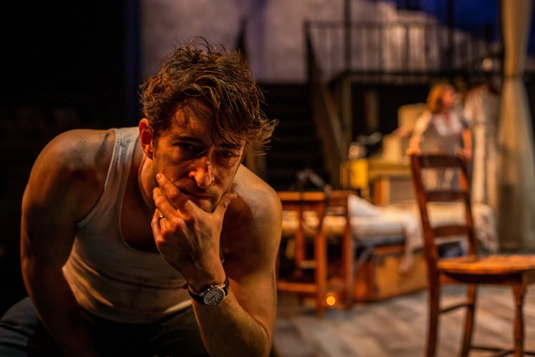 Matteo Scammell as Stanley in Arden Theatre Company's A STREETCAR NAMED DESIRE. Photo credit: Wide Eyed Studios.
