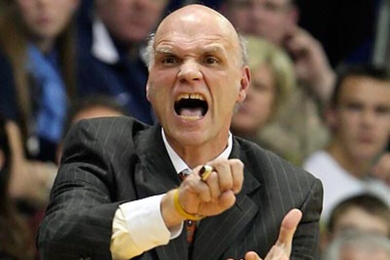 Phil Martelli and the Saint Joseph's Hawks defeated Siena Friday night. (Steven M. Falk/Staff Photographer)