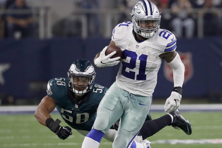 Bad news for Ezekiel Elliott and his fantasy owners on Thursday afternoon: his six-game suspension is back on again. DAVID MAIALETTI / Staff Photographer