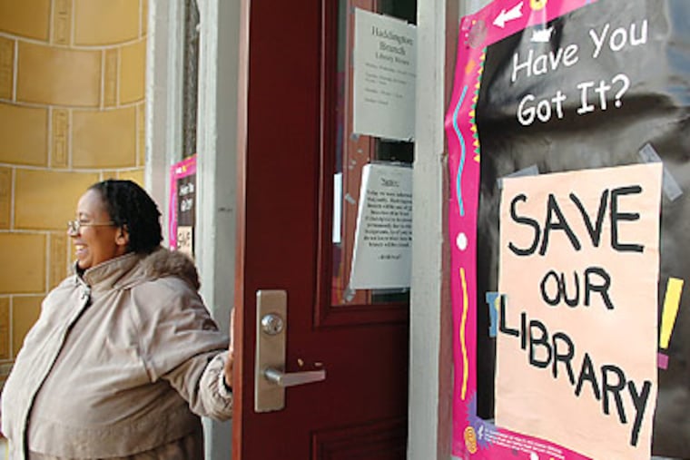 Philadelphia's libraries are front and center in the controversy over mayor Michael Nutter's proposed budget cuts. (Sharon Gekoski-Kimmel/Staff Photographer)