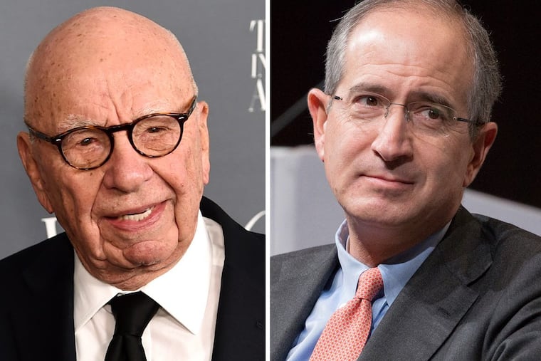 21st Century Fox CEO Rupert Murdoch, Comcast CEO Brian Roberts.