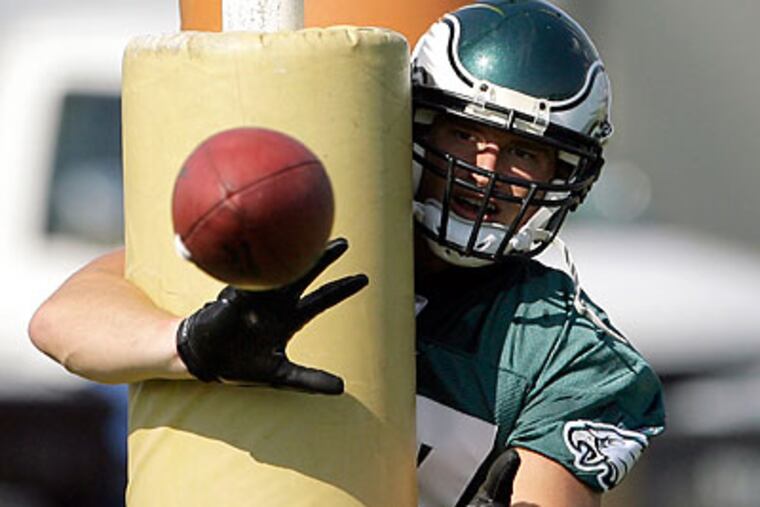Kevin Kolb has targeted Brent Celek just eight times so far this preseason. (Yong Kim/Staff file photo)