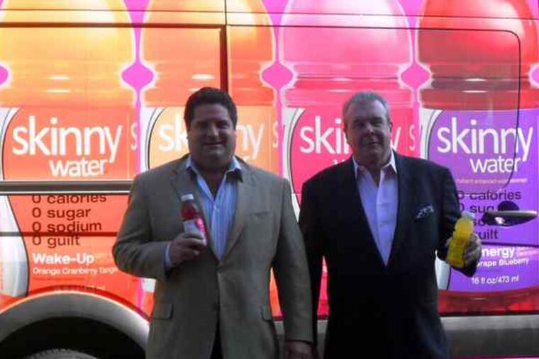 Skinny Water founders Michael Salaman (left) and Donald McDonald are trying to boost sales and raise capital. "We're two guys from Philadelphia who are taking on the Cokes and Pepsis of the world," McDonald said.