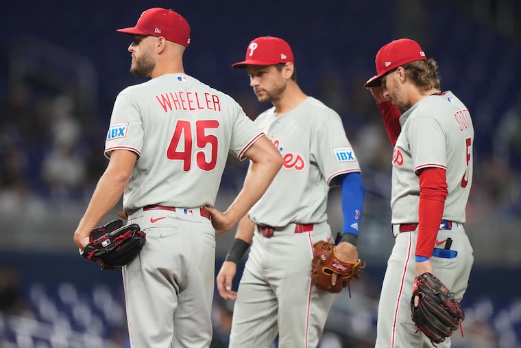 Zack Wheeler lasted only three innings and the Marlins took a 5-2 lead while he was on the mound for the Phillies.