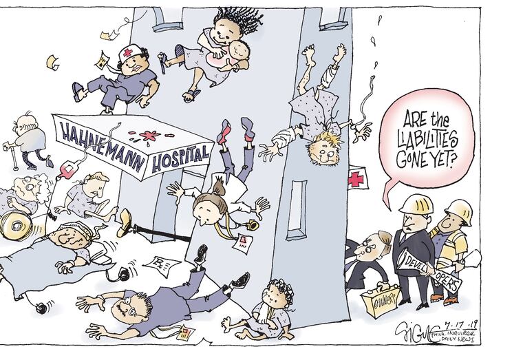 Signe cartoon
TOON17
Hahnemann Hospital