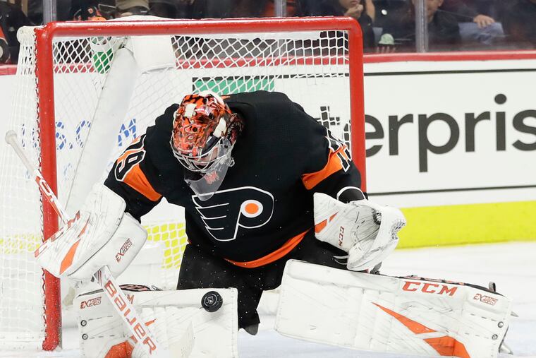 Flyers goaltender Carter Hart will return to the lineup Monday against visiting Florida.