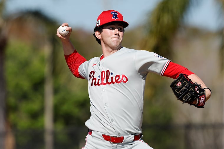 Andrew Painter, who posted a 5.26 ERA in triple A this season, was one of three prospects added to the Phillies' 40-man roster before the Dec. 10 Rule 5 draft.